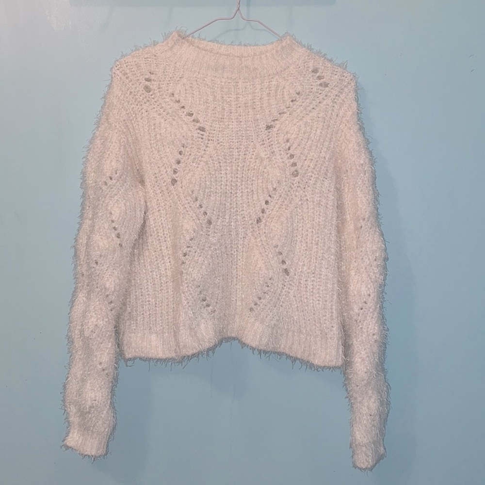 Freshman 1996 White Fuzzy Sweater